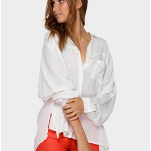 Billabong Other - Oversized white button down beach cover up
